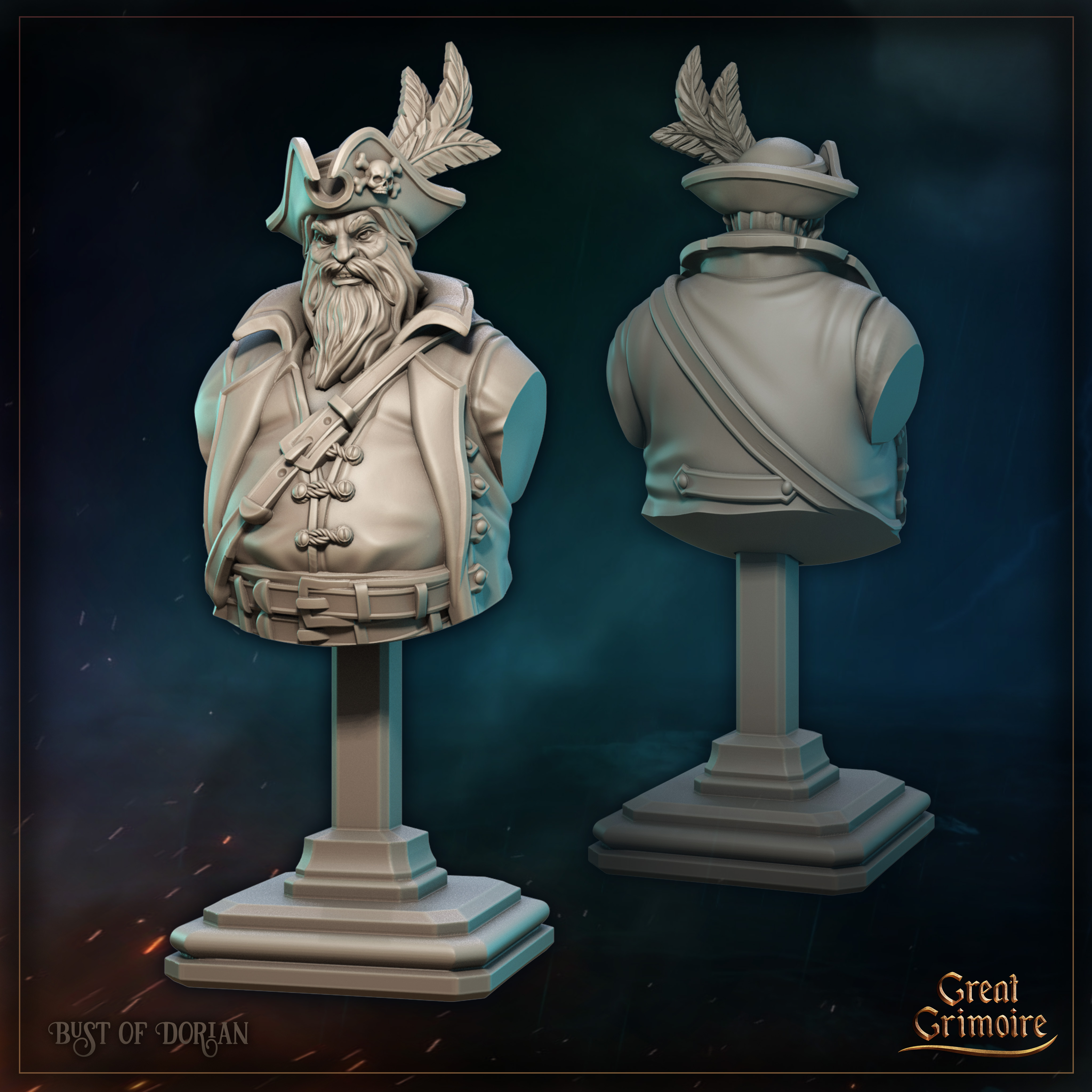 Bust of Dorian "Silverhand" Reed